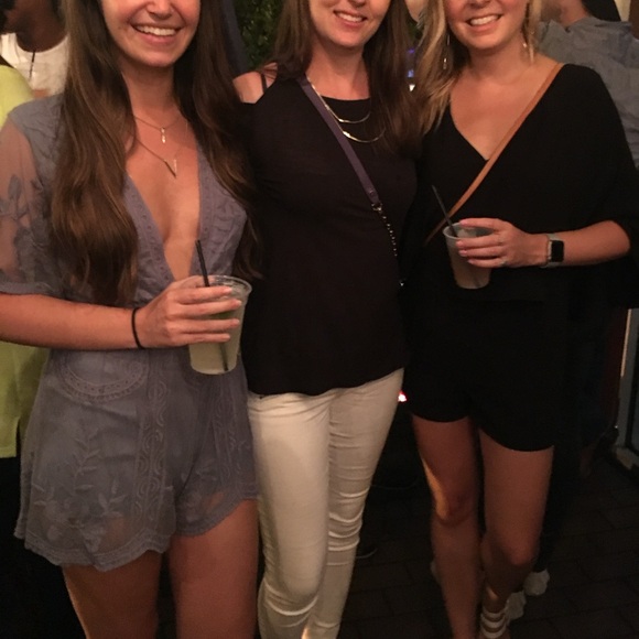 Mist blue lace romper by Honey punch - Picture 8 of 8